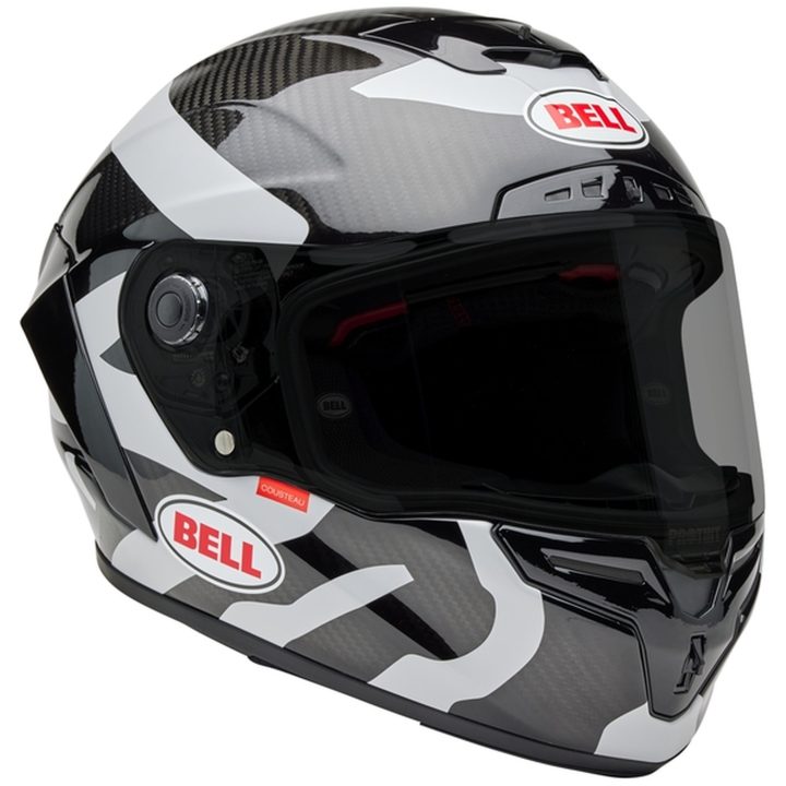 Integralhjälm Race Star Dlx Hello Cousteau Equidae Matt Glans Svart/grå/vit BELL Small – bild 2