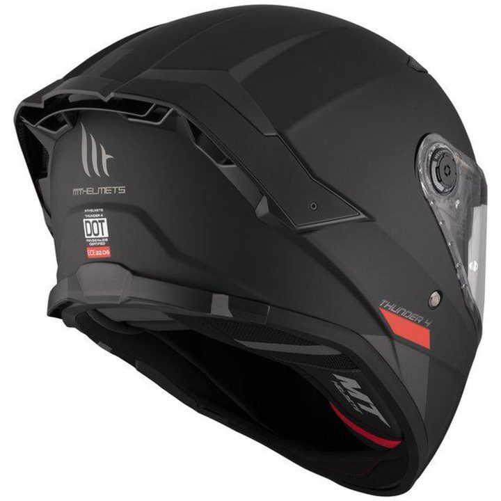Integralhjälm Thunder 4 SV Solid Svart Matt MT XS – bild 6