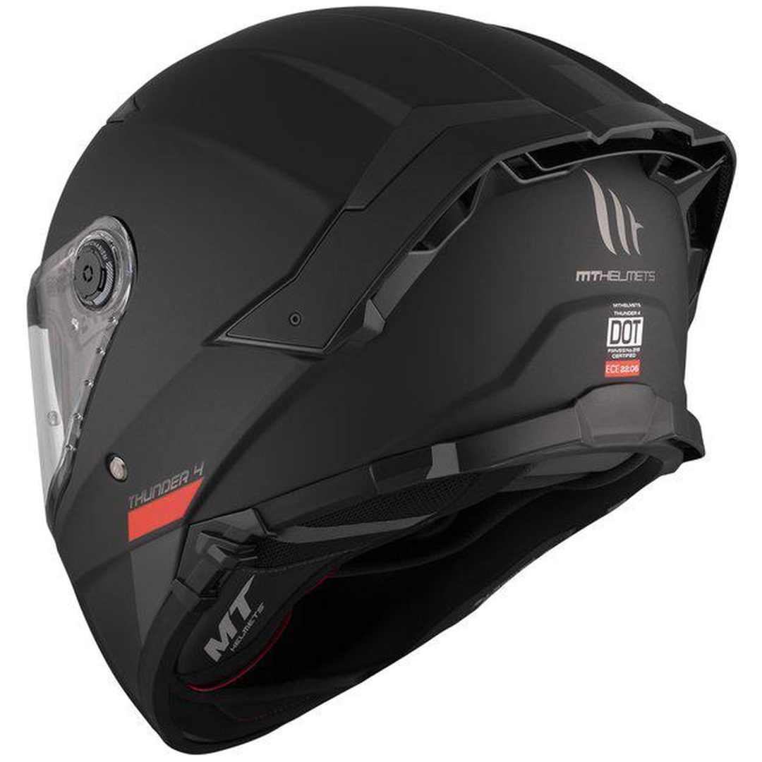 Integralhjälm Thunder 4 SV Solid Svart Matt MT XS – bild 8