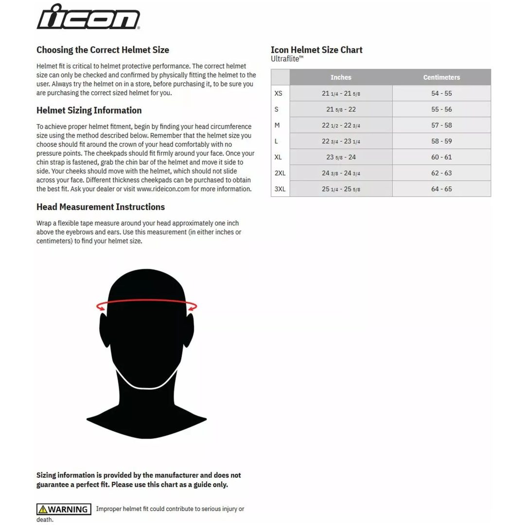 Integralhjälm Ultraflite Rizz Rizz Vit ICON XS – bild 7