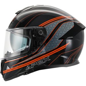 Integralhjälm Vienna Svart Orange APEX