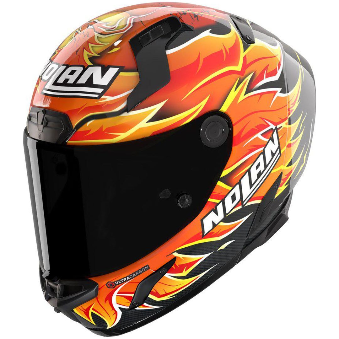 Integralhjälm X-804 RS Replica Iannone 368 Röd Orange Gul NOLAN s