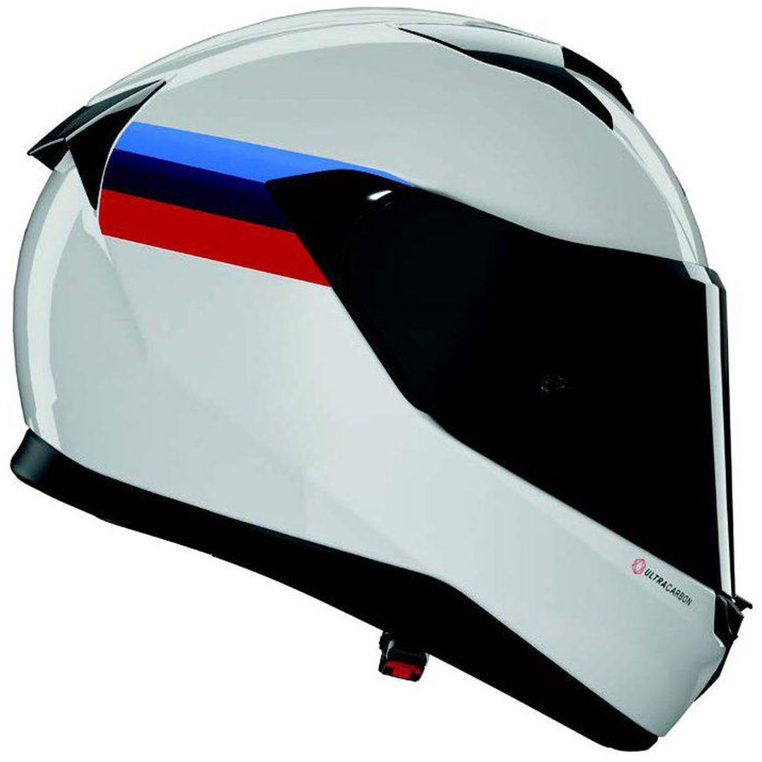 Integralhjälm X-904 Ultra Carbon Gemini 351 Kolfiber Vit Röd Blå NOLAN s – bild 3