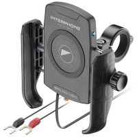 Interphone Wireless charging, phoneholder for 65-90mm wide phone, 12-32mm ba