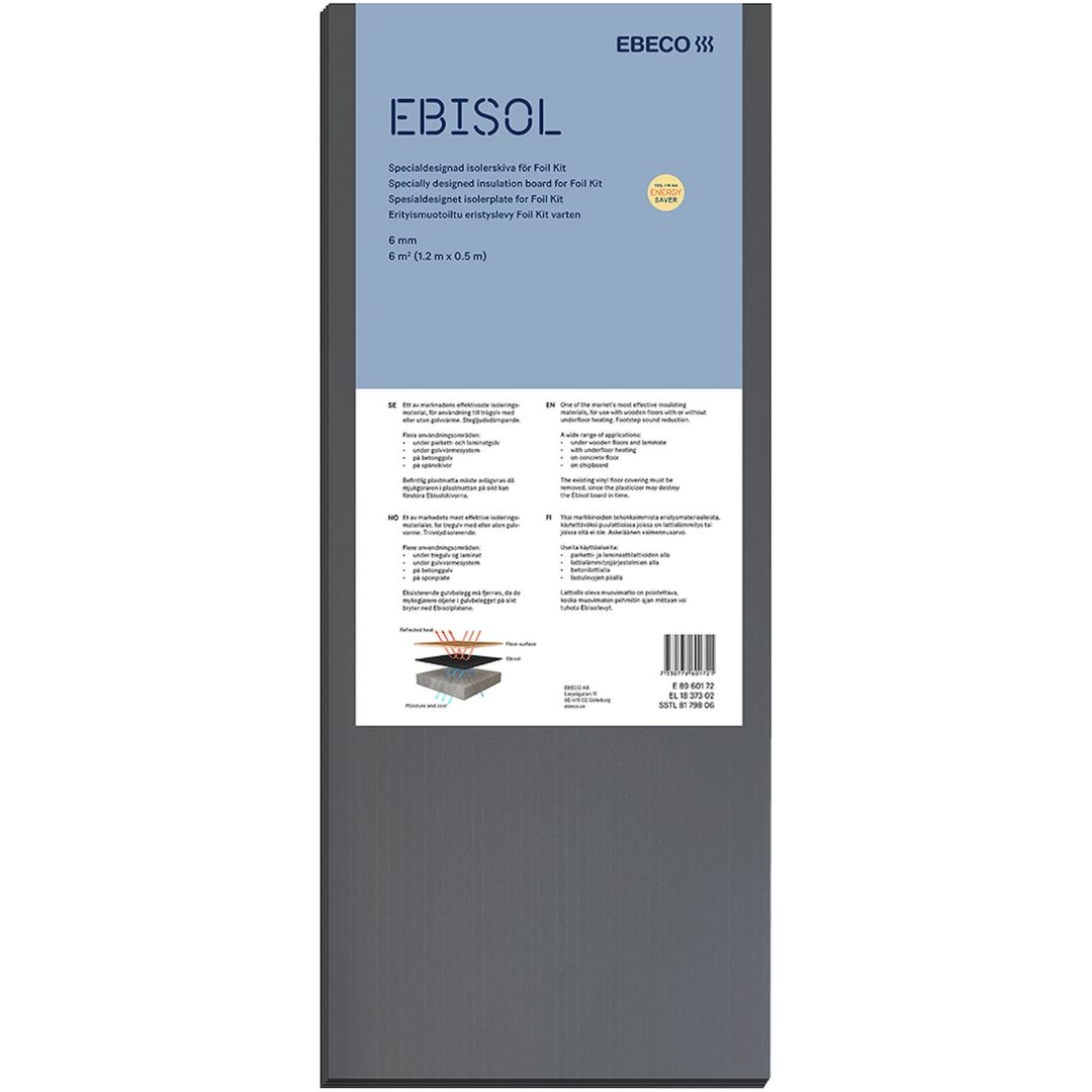 Isolerskiva Ebisol, 3 mm, 6 m² MALMBERGS