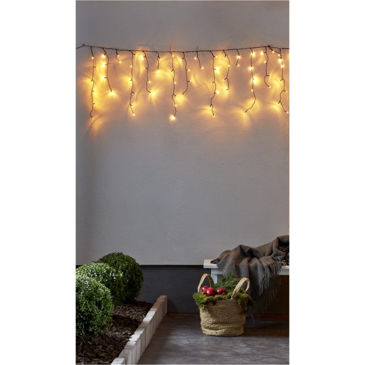 Istappsslinga Golden Warm White Svart Star Trading – bild 5