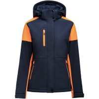 Jacka Dam Padded Softshell Marinblå/neonorange Printer PRIME