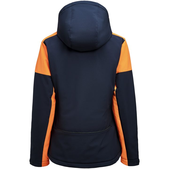 Jacka Dam Padded Softshell Marinblå/neonorange Printer PRIME XS – bild 2