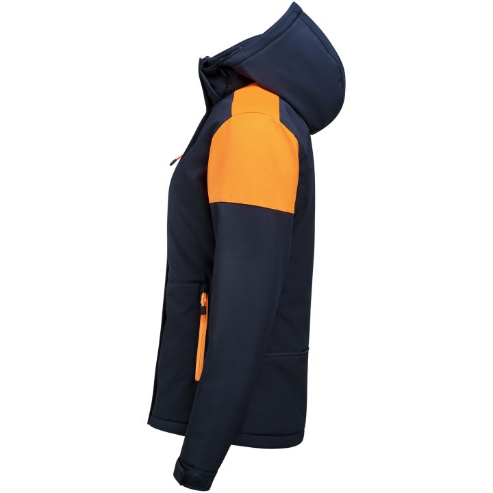 Jacka Dam Padded Softshell Marinblå/neonorange Printer PRIME XS – bild 4