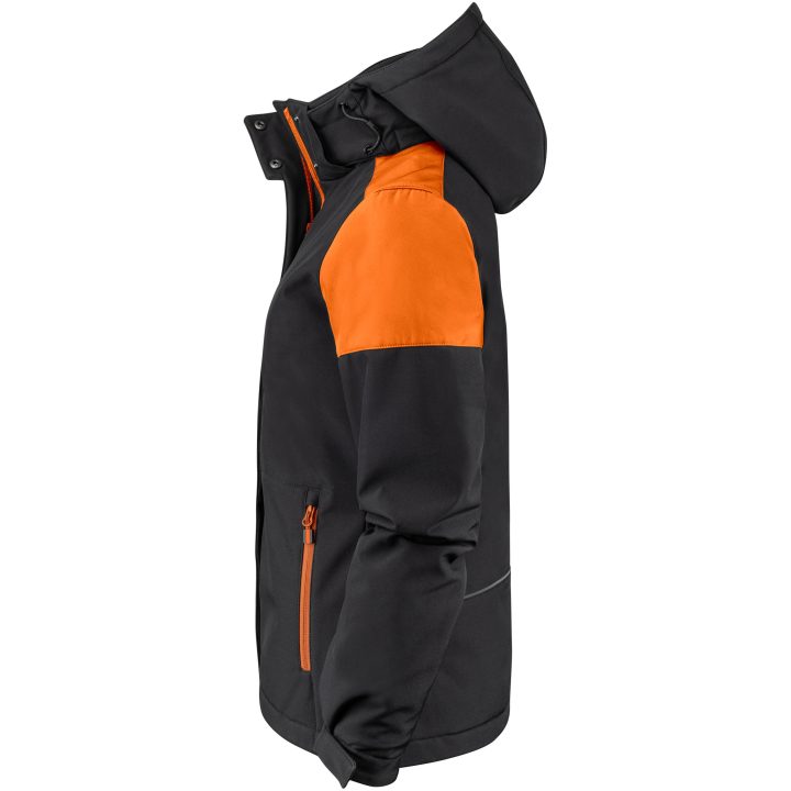 Jacka Dam Padded Softshell Svart/orange Printer PRIME 3XL – bild 3
