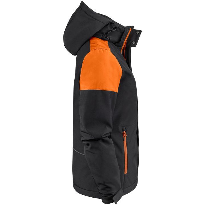Jacka Dam Padded Softshell Svart/orange Printer PRIME 3XL – bild 4