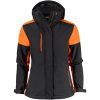 Jacka Dam Padded Softshell Svart/orange Printer PRIME 3XL – miniatyr 1