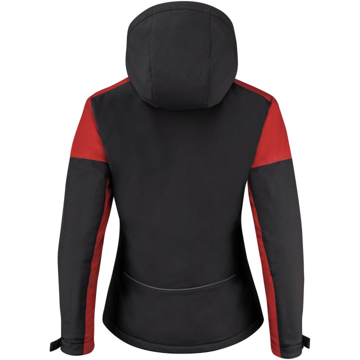 Jacka Dam Padded Softshell Svart/röd Printer PRIME 3XL – bild 2