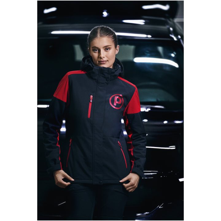 Jacka Dam Padded Softshell Svart/röd Printer PRIME 3XL – bild 5