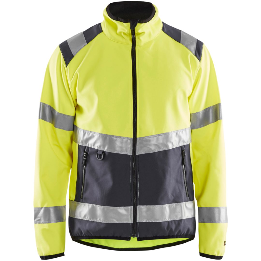 Jacka softshell 48772516 Hivisgul / Grå BLÅKLÄDER JACKA 48772516 GUL/GRÅ XS