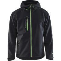 Jacka softshell 49492517 Svart / Grön BLÅKLÄDER