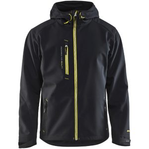 Jacka softshell 49492517 Svart / Hivisgul BLÅKLÄDER