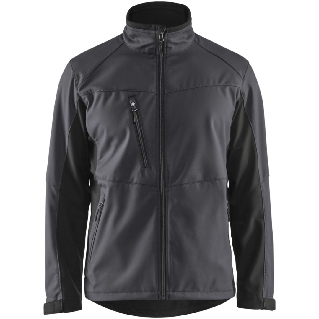 Jacka softshell 49502516 Grå / Svart BLÅKLÄDER JACKA 49502516 MELLANGRÅ/S XS