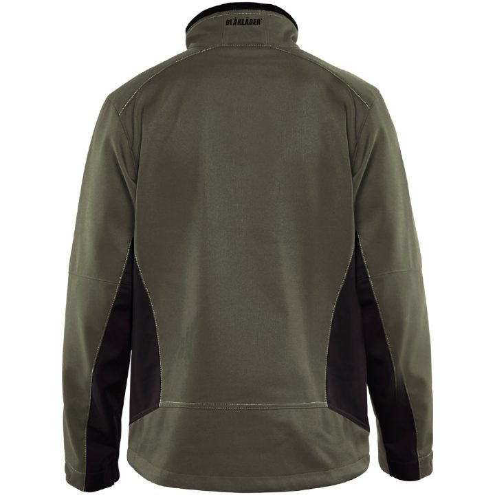 Jacka softshell 49502516 Grön / Svart BLÅKLÄDER JACKA 49502516 OLIV/SVART XS – bild 2