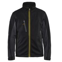Jacka softshell 49502516 Svart / Hivisgul BLÅKLÄDER