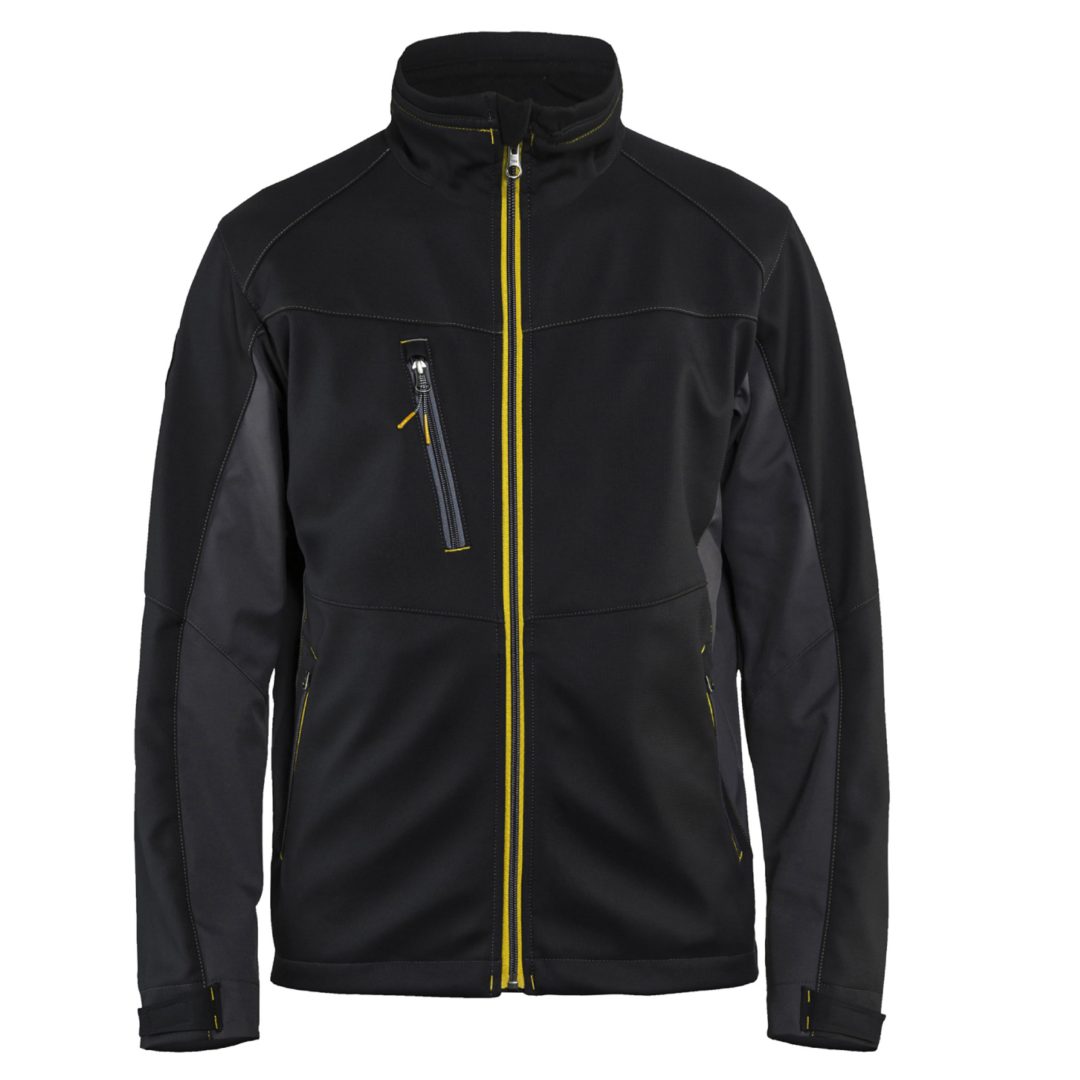 Jacka softshell 49502516 Svart / Hivisgul BLÅKLÄDER JACKA 49502516 SVART/GUL XS