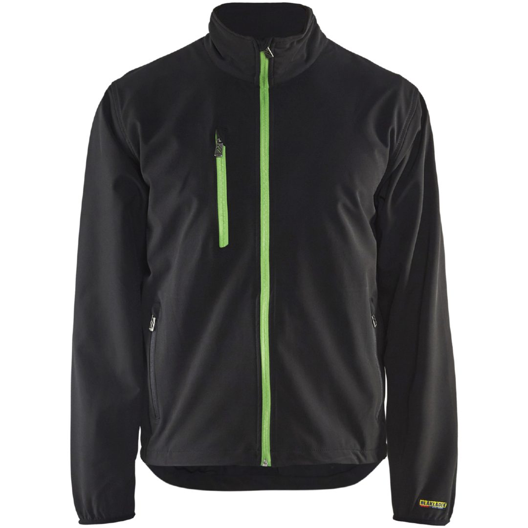 Jacka softshell 49522518 Svart / Grön BLÅKLÄDER JACKA 49522518 SVART/GRÖN M