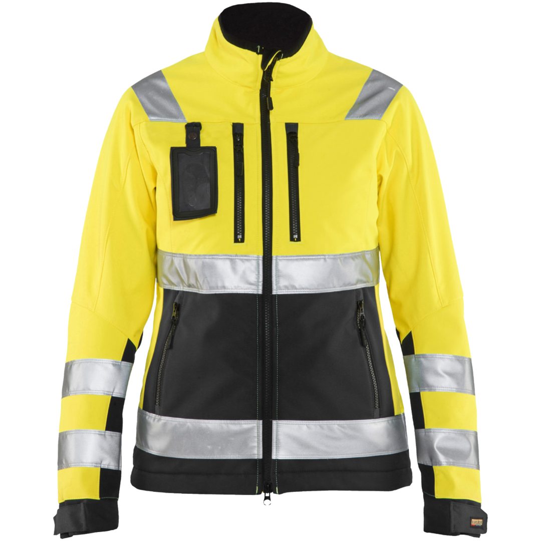 Jacka Softshell Dam 49022517 Hivisgul / Svart BLÅKLÄDER JACKA 49022517 GUL/SVART XS