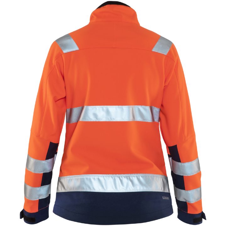 Jacka Softshell Dam 49022517 Hivisorange / Marin BLÅKLÄDER JACKA 49022517 ORANGE/MAR XS – bild 2