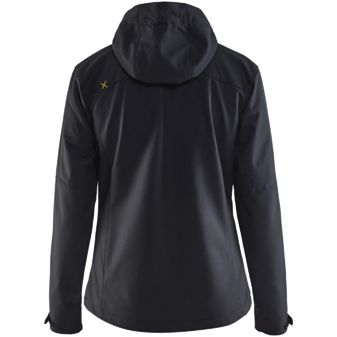 Jacka softshell dam 49192517 Svart / Hivisgul BLÅKLÄDER JACKA 49192517 SVART/GUL XS – bild 2