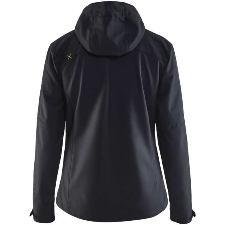 Jacka softshell dam 49192517 Svart / Hivisgul BLÅKLÄDER JACKA 49192517 SVART/GUL XS – bild 2