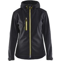 Jacka softshell dam 49192517 Svart / Hivisgul BLÅKLÄDER