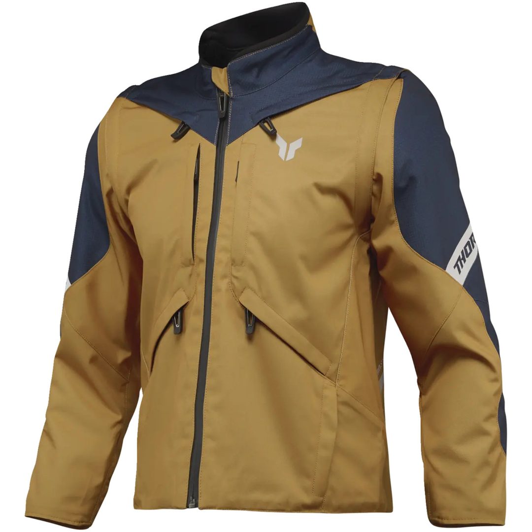 Jacka Terrain Dam Textil Midnattsblå Brun THOR XL