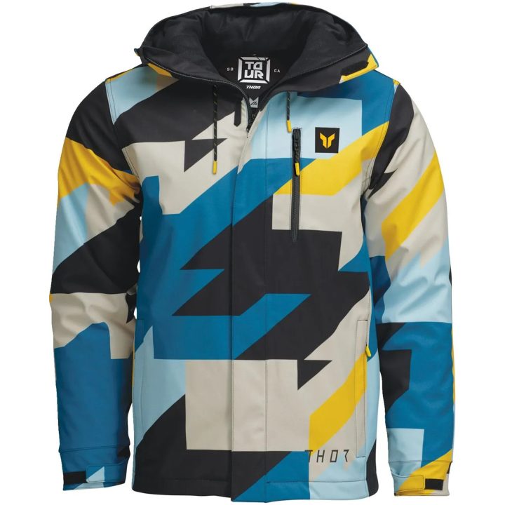 Jacka Tour Brave Blå Svart Grå Gul Textil THOR Small – bild 2