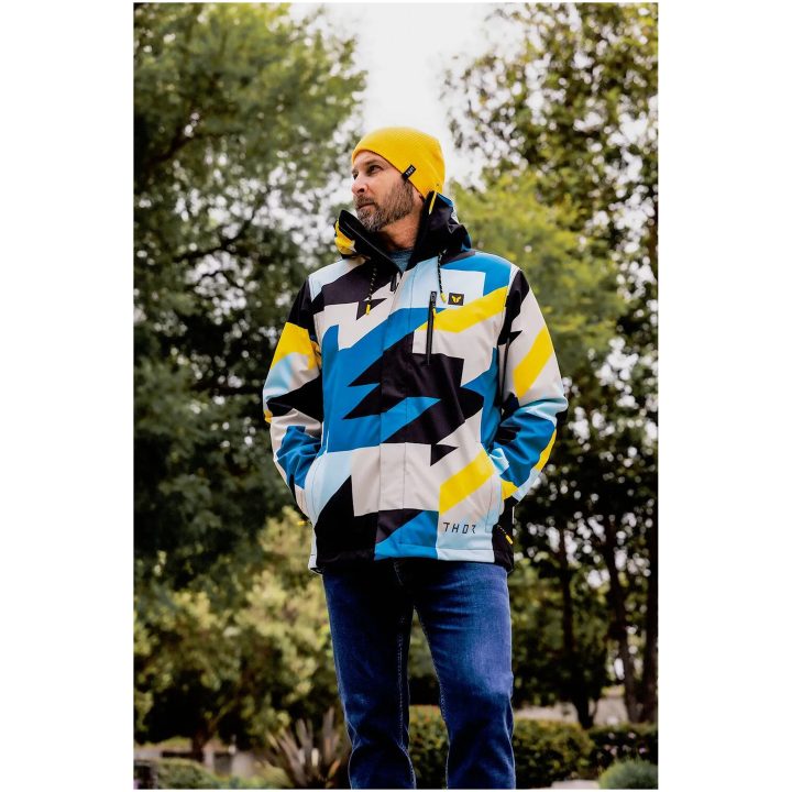 Jacka Tour Brave Blå Svart Grå Gul Textil THOR Small – bild 4