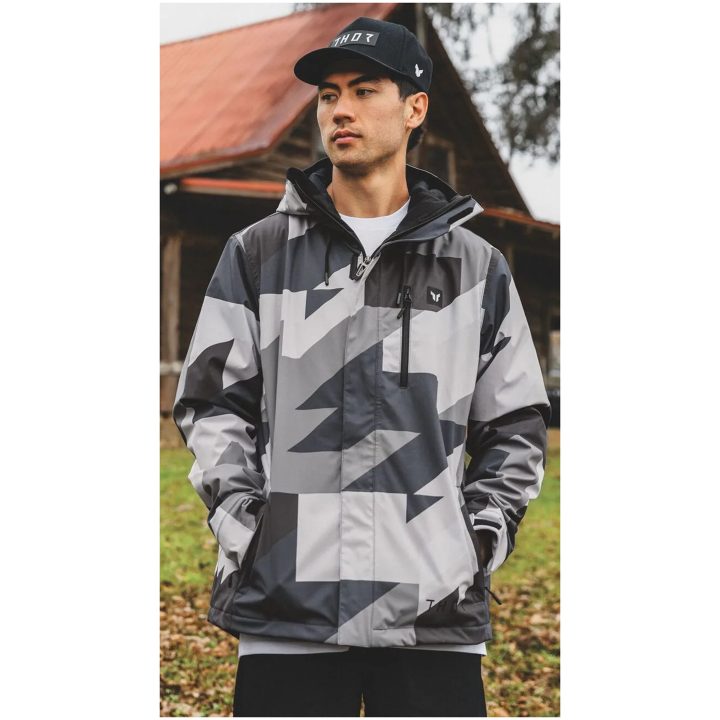 Jacka Tour Brave Grå Svart Textil THOR Small – bild 2