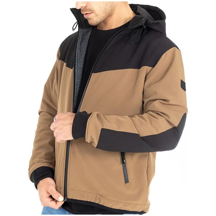 Jacka V3 Softshell Rip Stop Textil Brun JOHN DOE Small – bild 3