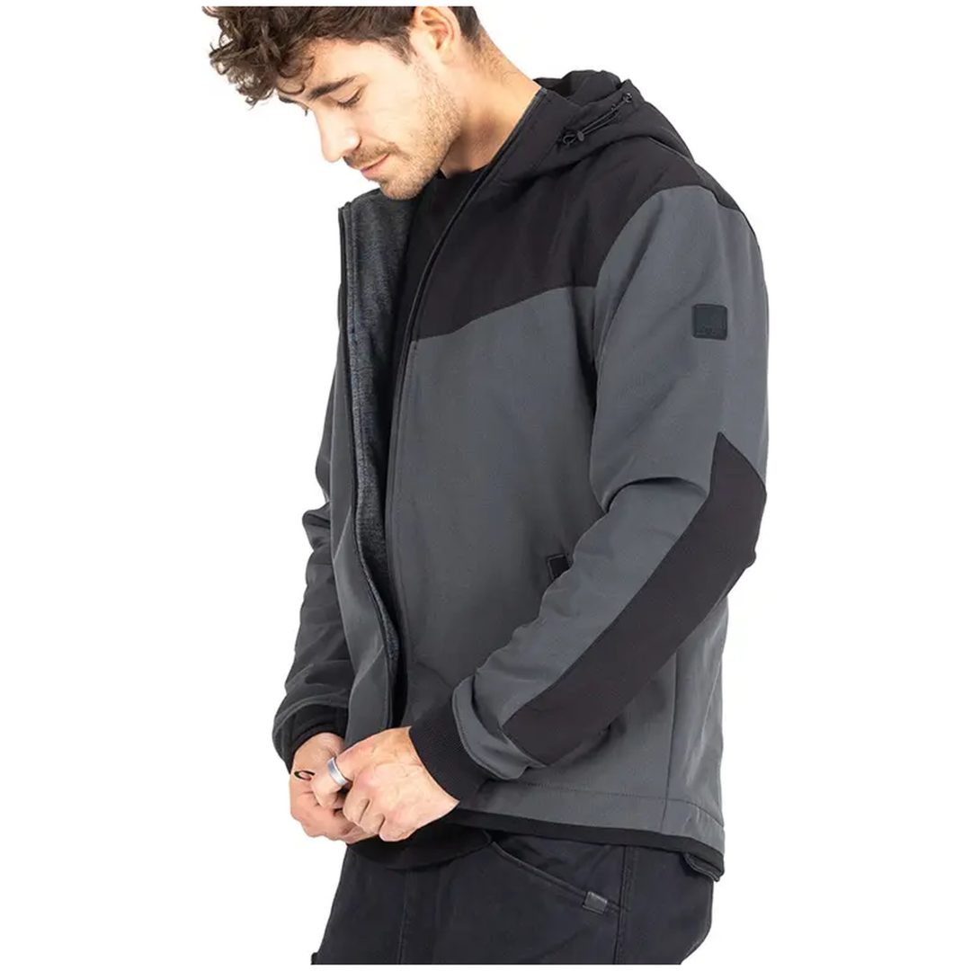 Jacka V3 Softshell Rip Stop Textil Grå JOHN DOE Small – bild 2