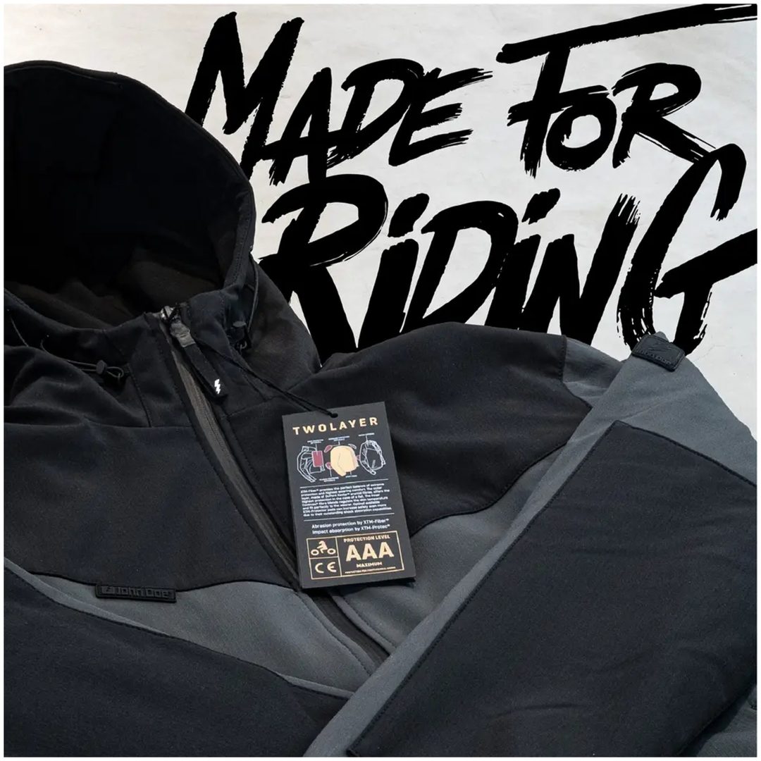 Jacka V3 Softshell Rip Stop Textil Grå JOHN DOE Small – bild 4