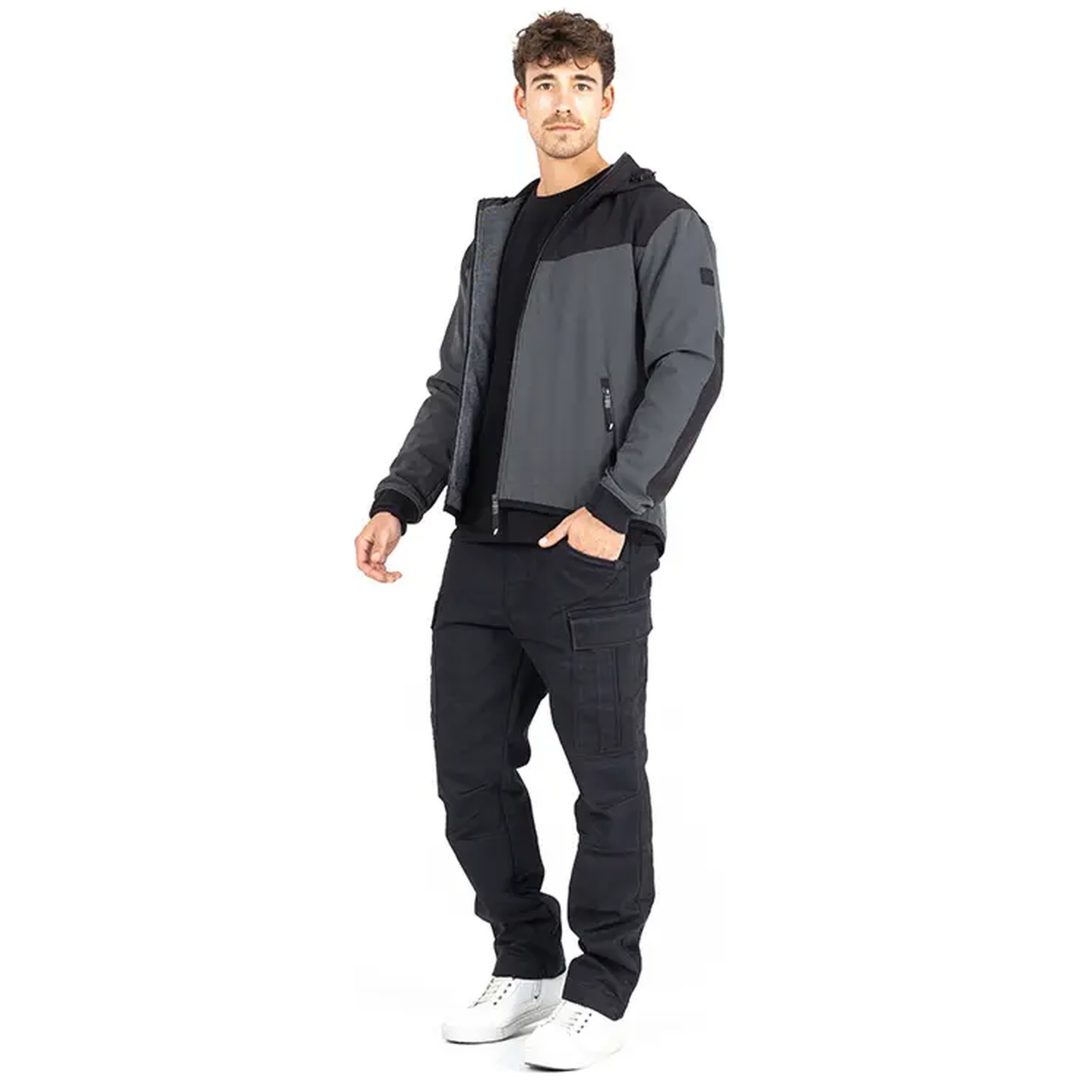 Jacka V3 Softshell Rip Stop Textil Grå JOHN DOE Small – bild 8
