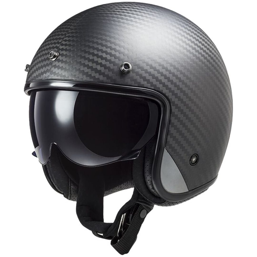 Jet Mc-hjälm Of601 Bob Ii Carbon Svart LS2 Large