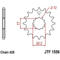 JT SPROCKETS Steel Standard Front Sprocket 1556 - 428