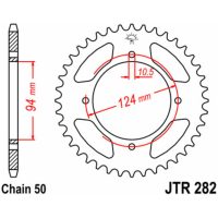 JT SPROCKETS Steel Standard Rear Sprocket 282 - 530