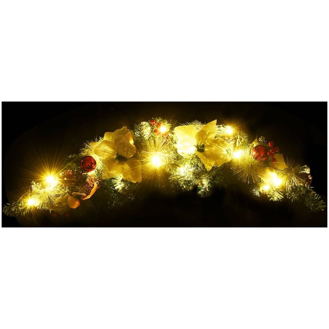 Julbåge med LED grön 90 cm PVC vidaXL – bild 4