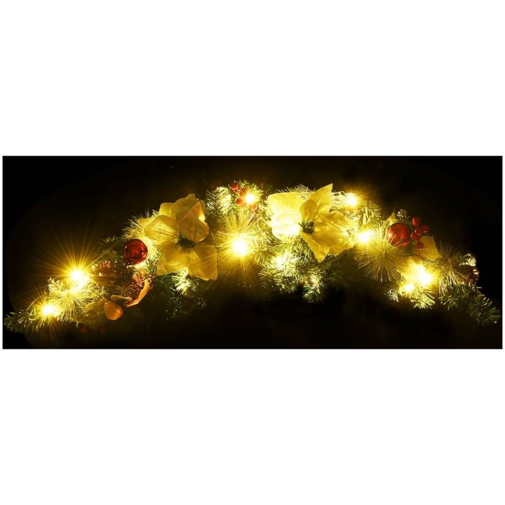 Julbåge med LED grön 90 cm PVC vidaXL – bild 4