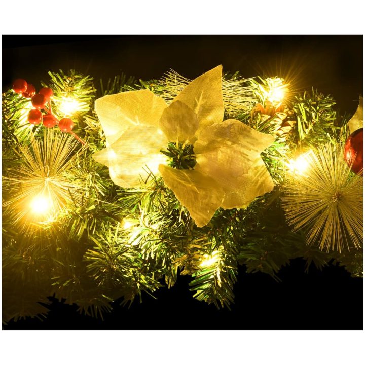 Julbåge med LED grön 90 cm PVC vidaXL – bild 6