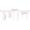 Julbelysning 100 LEDs varmvit 10 m akryl PVC vidaXL – miniatyr 7