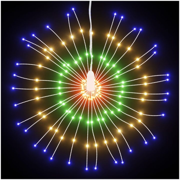 Julbelysning 2 st 140 LED flerfärgad 17 cm vidaXL – bild 4