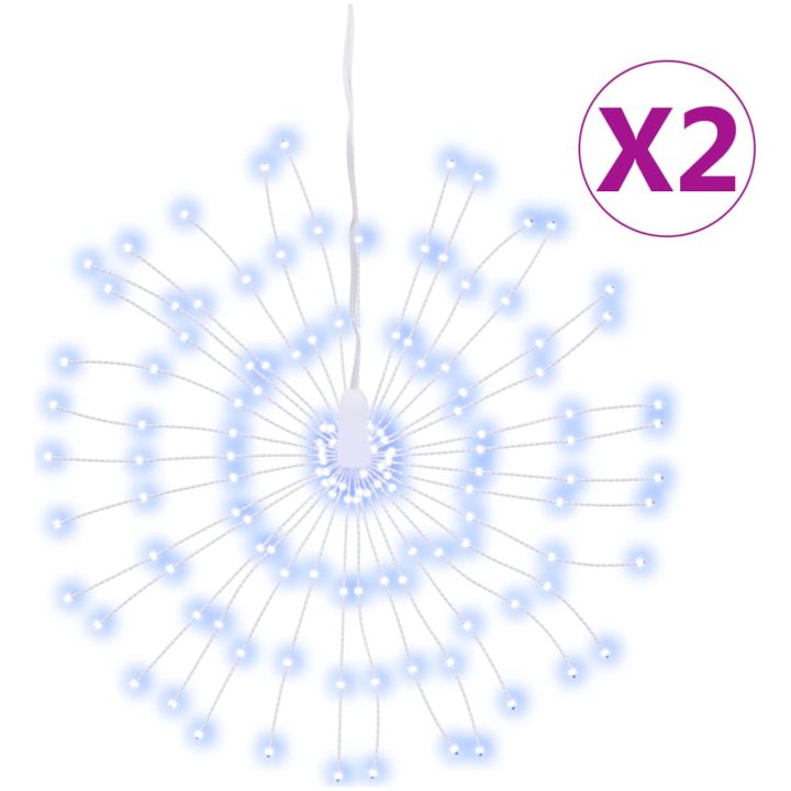 Julbelysning 2 st 140 LED kallvit 17 cm vidaXL – bild 2