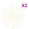 Julbelysning 2 st 140 LED varmvit 17 cm vidaXL – miniatyr 2