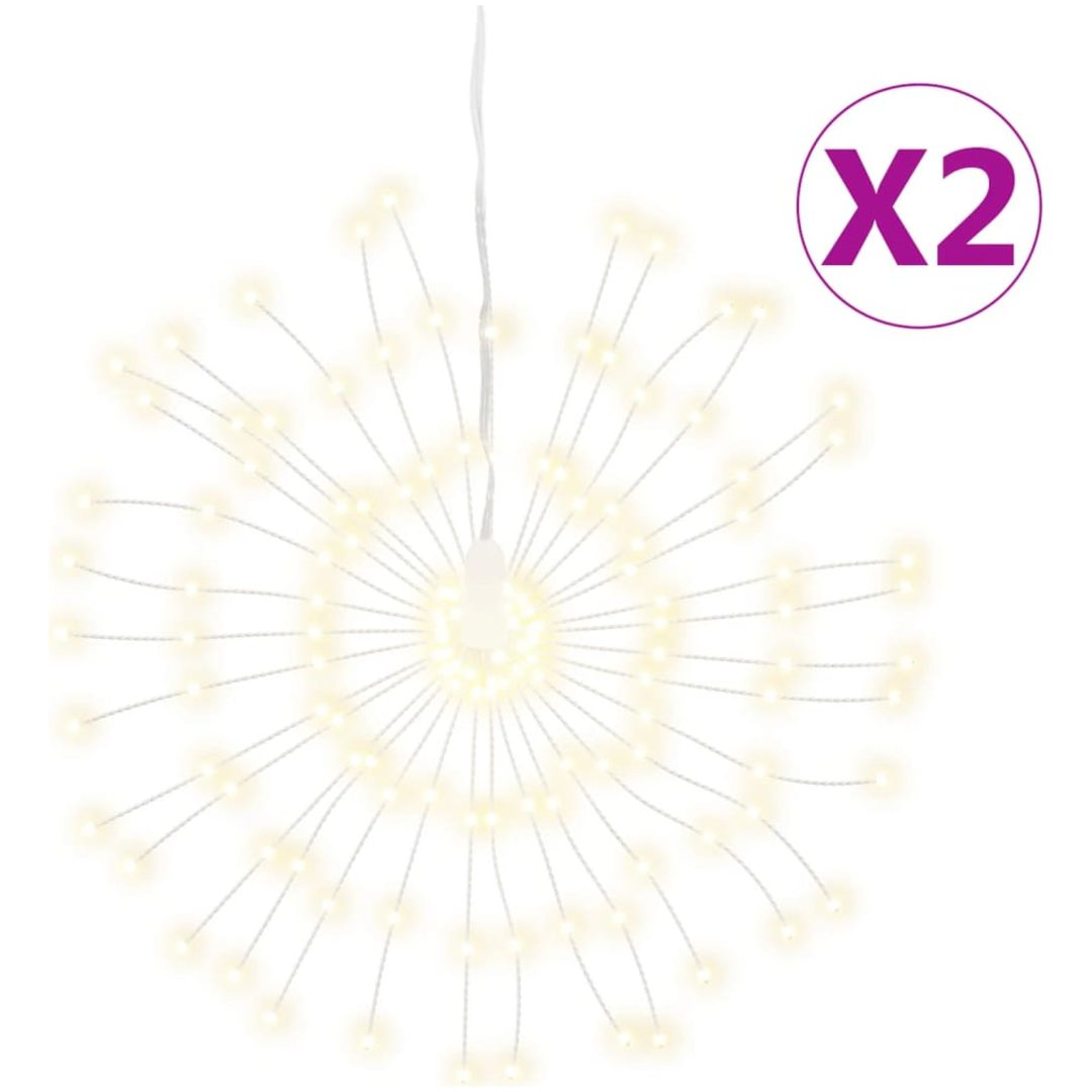 Julbelysning 2 st 140 LED varmvit 17 cm vidaXL – bild 2